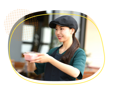 飲食スタッフの写真